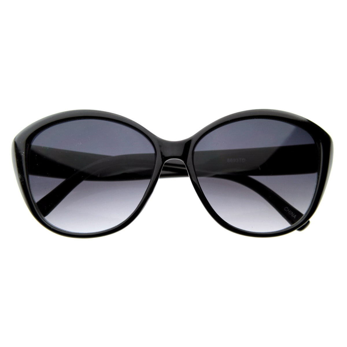 Large Womens Oversized Cat Eye Butterfly Sunglasses With Metal Accents