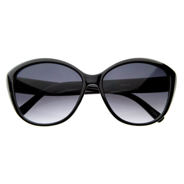 Large  Womens Oversized Cat Eye Butterfly Sunglasses with Metal Accents