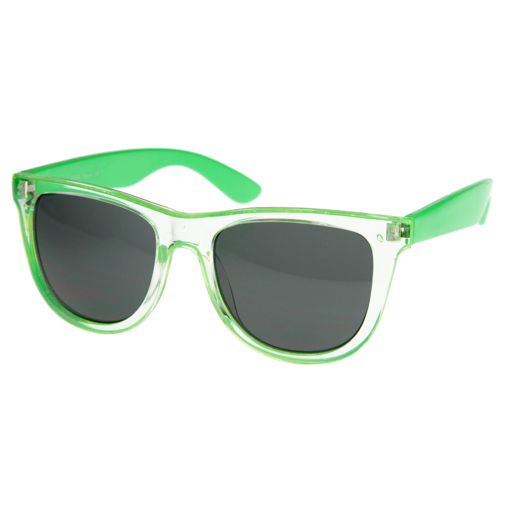 Candy Colorful Jolly Rancher Raver Rolling Transparent Horn Rimmed Sunglasses