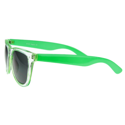 Candy Colorful Jolly Rancher Raver Rolling Transparent Horn Rimmed Sunglasses