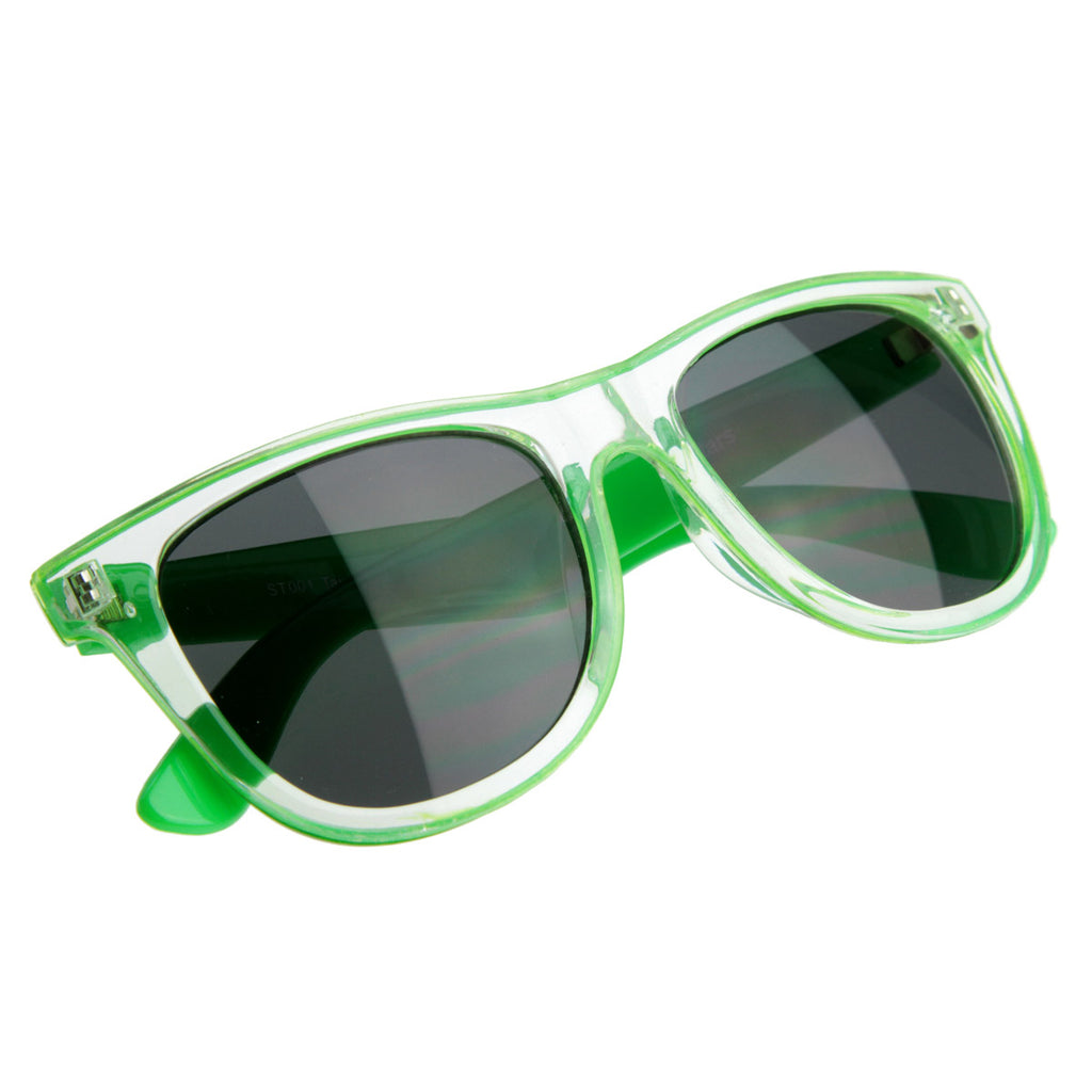 Candy Colorful Jolly Rancher Raver Rolling Transparent Horn Rimmed Sunglasses