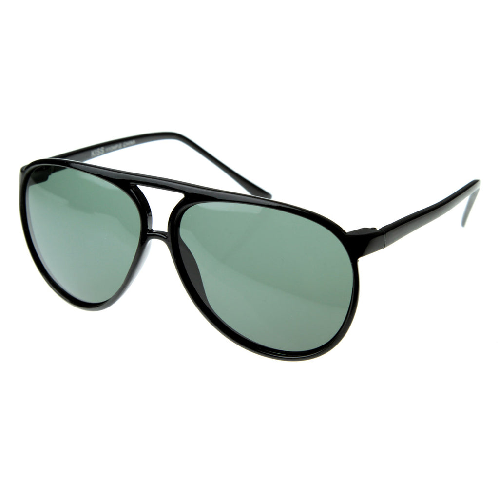 Gafas de sol grandes de aviador de plástico con forma de lágrima