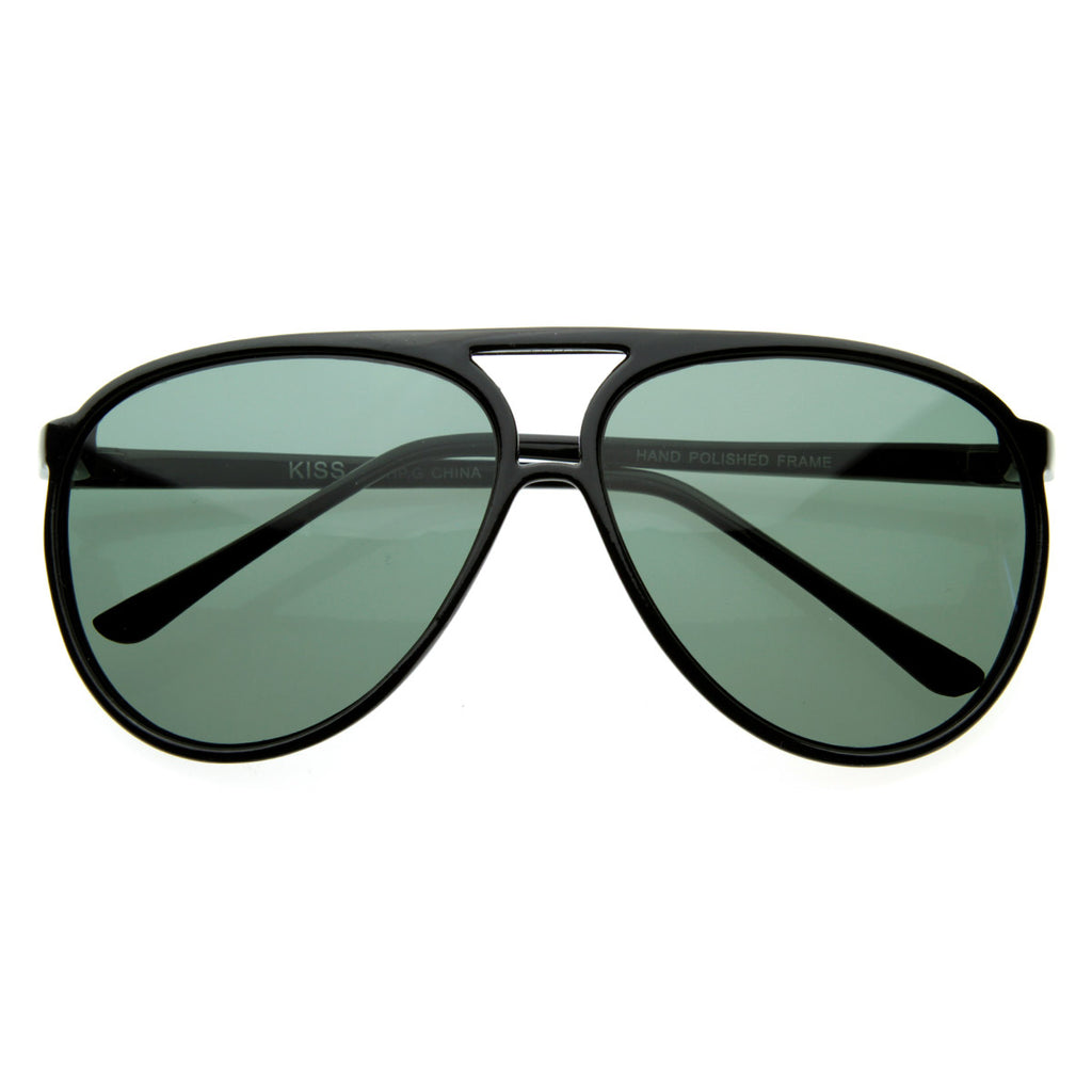 Gafas de sol grandes de aviador de plástico con forma de lágrima