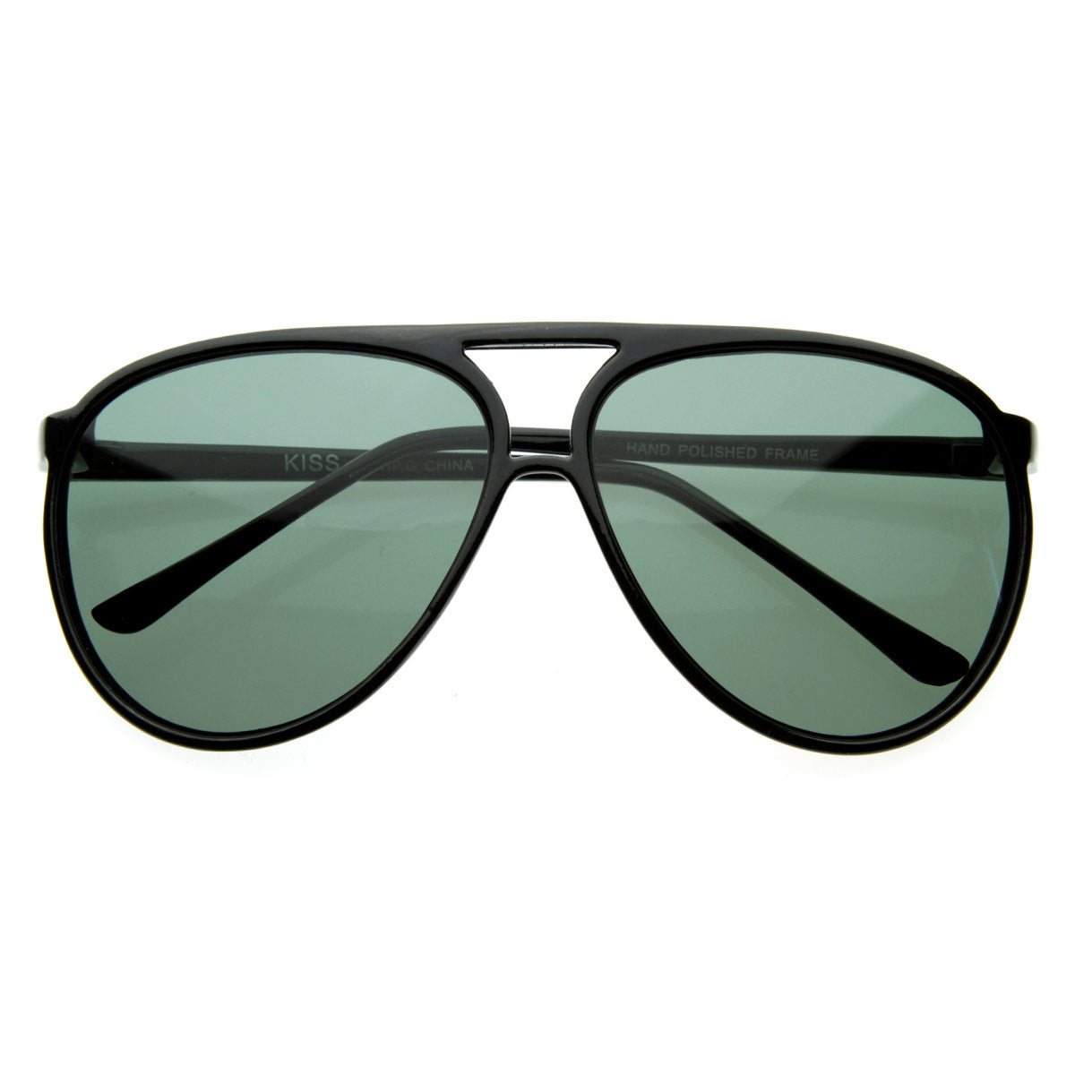Gafas de sol grandes de aviador de plástico con forma de lágrima