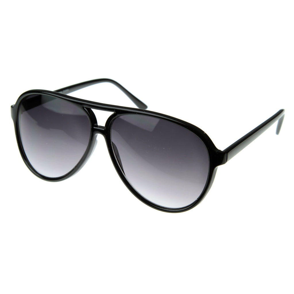 Large Classic Retro Plastic Aviator Sunglasses