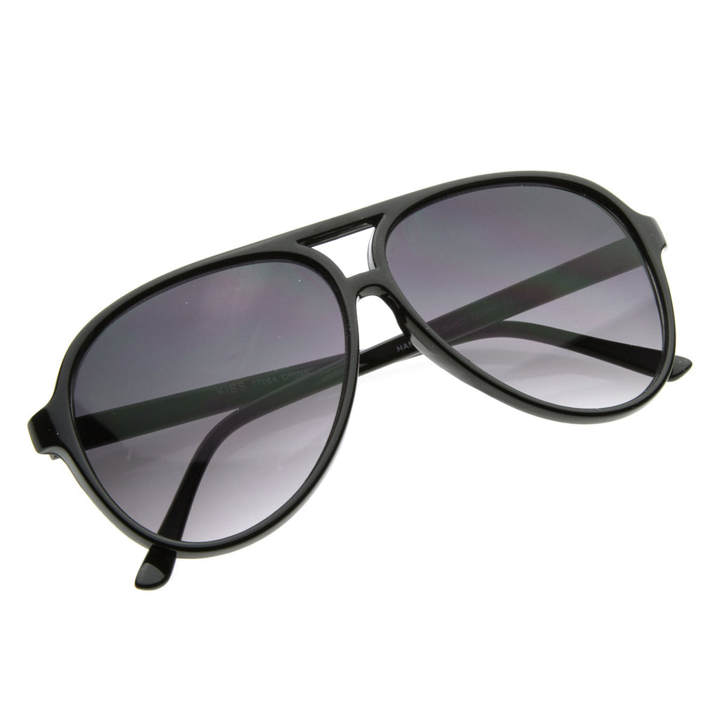 Large Classic Retro Plastic Aviator Sunglasses