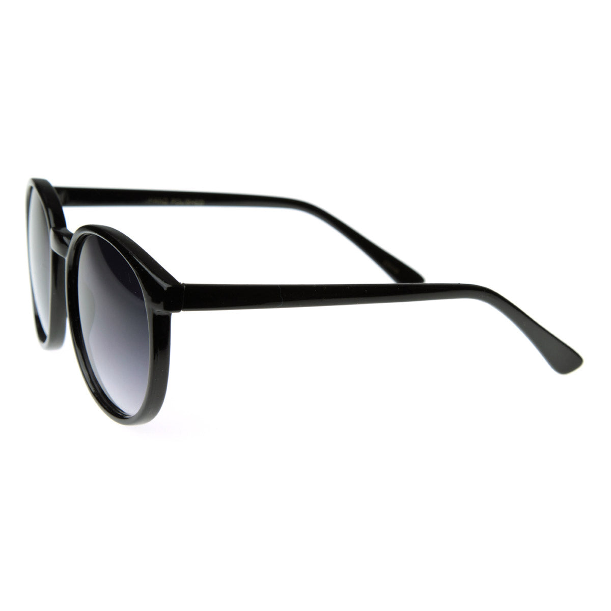 Large Retro P3 Horn Rimmed Round Aviator Sunglasses