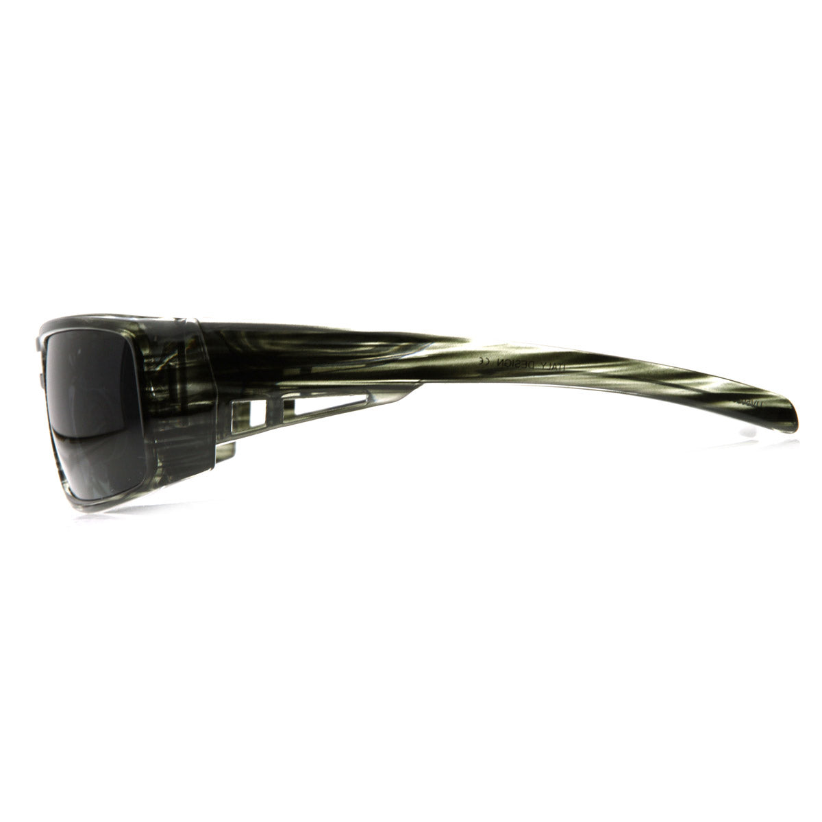 Bold Rectangle Striped Sports Wrap Sunglasses