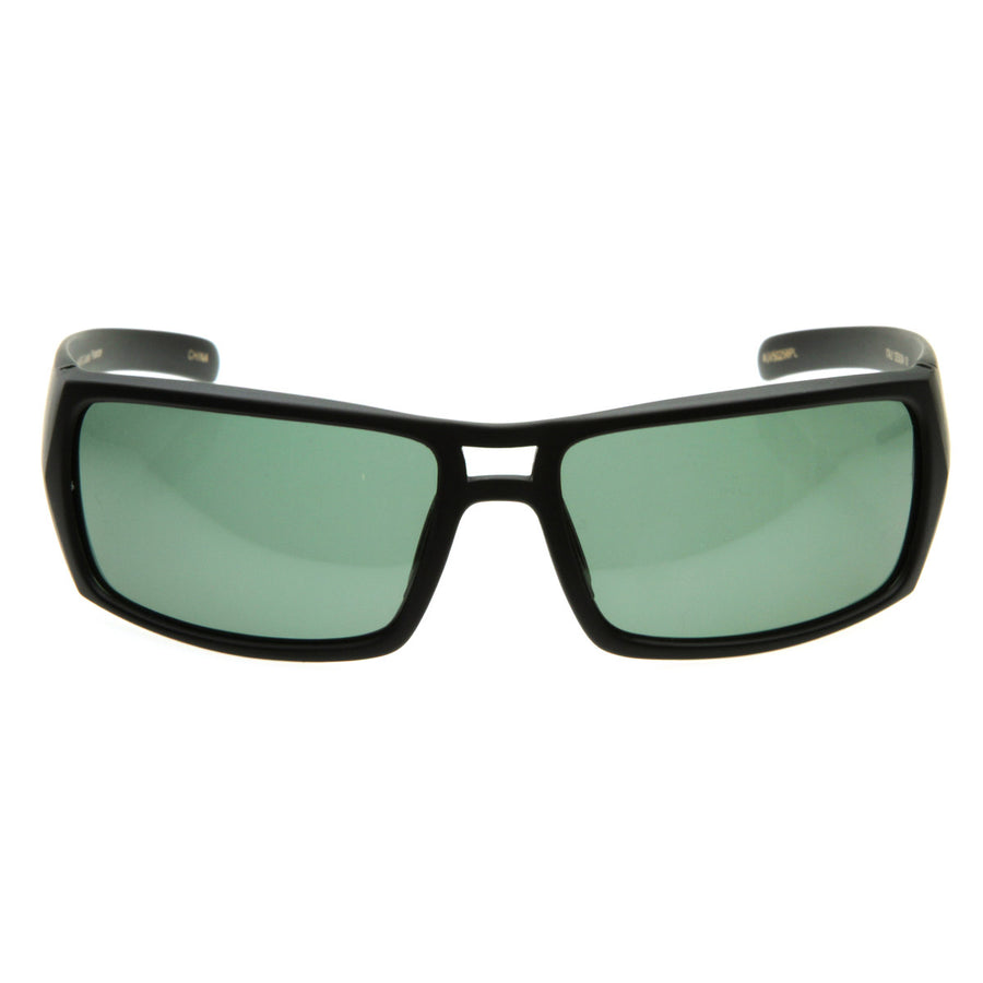 Mid Size Rectangular Polarized Sports Wrap Sunglasses
