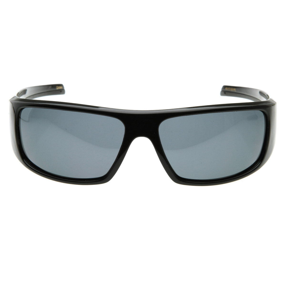 Bold Rectangular Polarized Sports Wrap Sunglasses