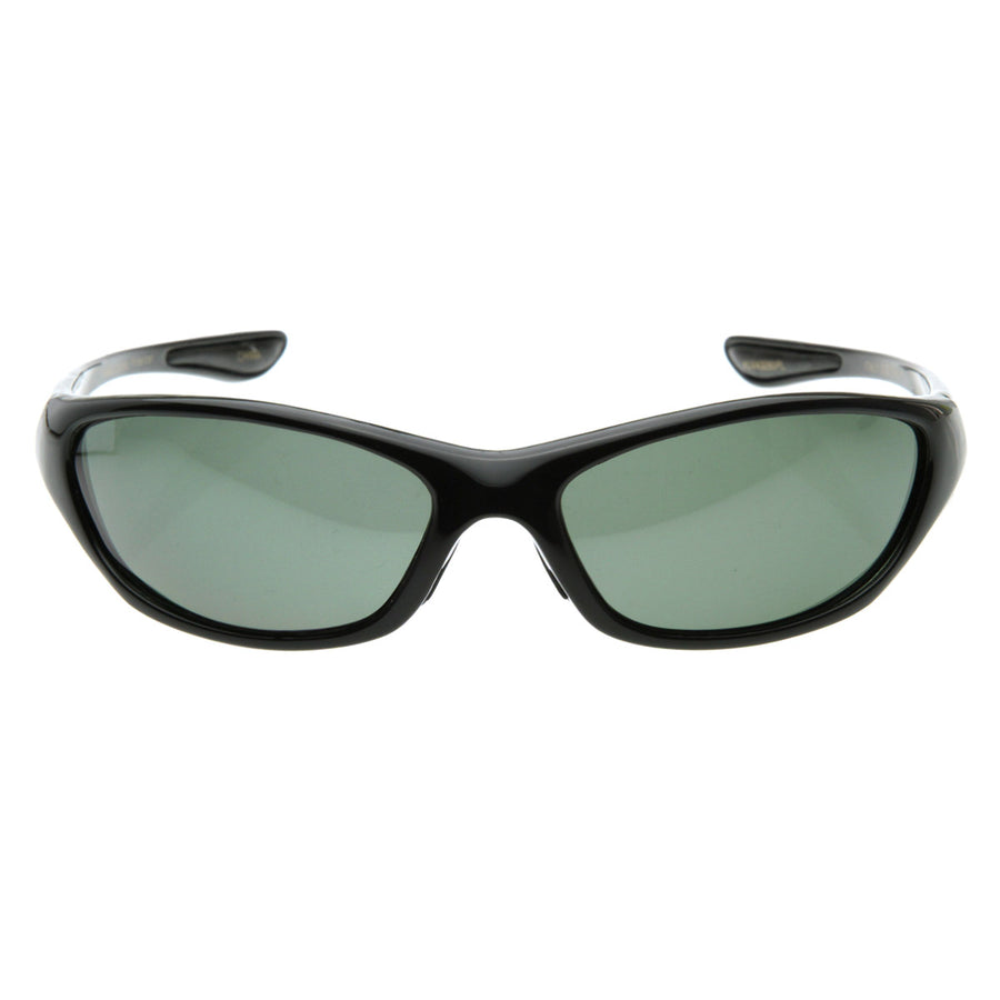 Thin Oval Polarized Sports Wrap Sunglasses