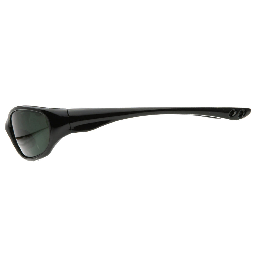 Thin Oval Polarized Sports Wrap Sunglasses