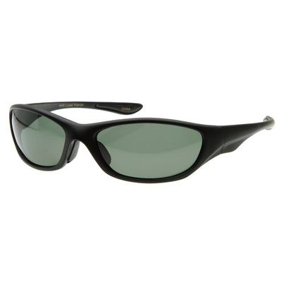 Thin Oval Polarized Sports Wrap Sunglasses