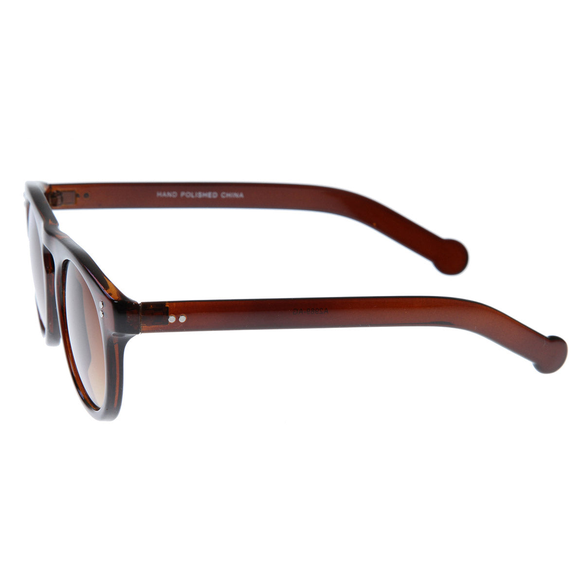 Vintage Thick Frame Keyhole Horn Rimmed Sunglasses 8309
