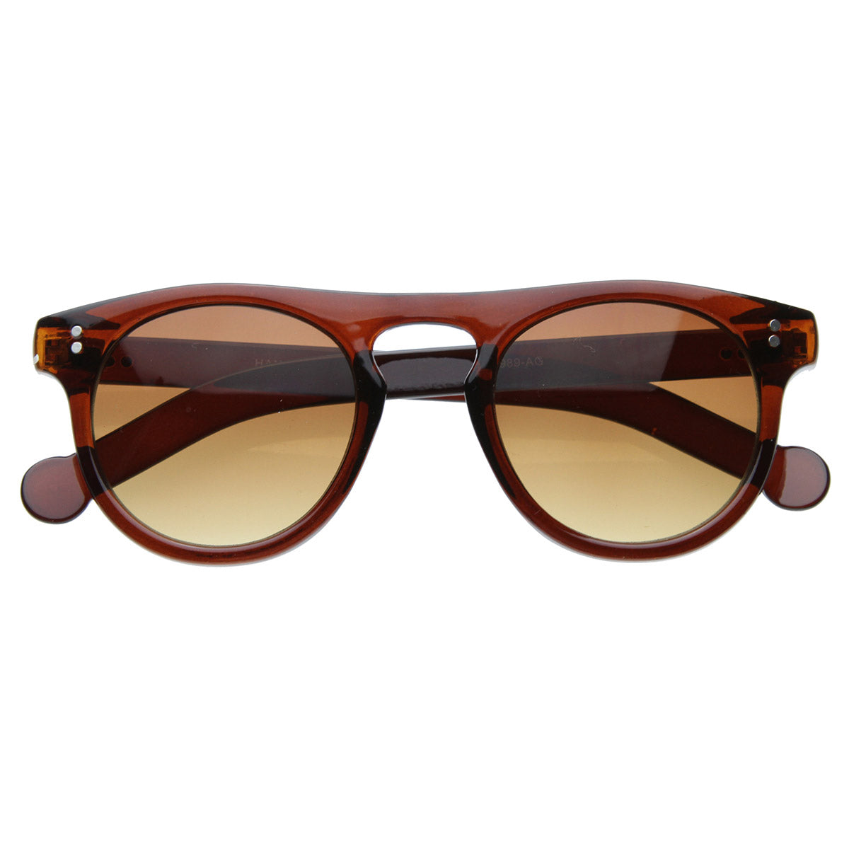 Vintage Thick Frame Keyhole Horn Rimmed Sunglasses 8309