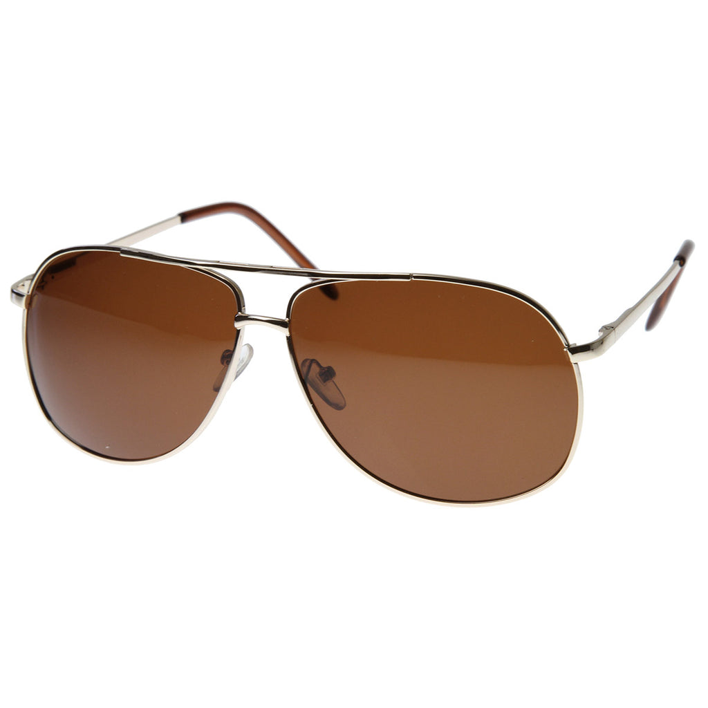 Metal Square Polarized Metal Aviator Sunglasses