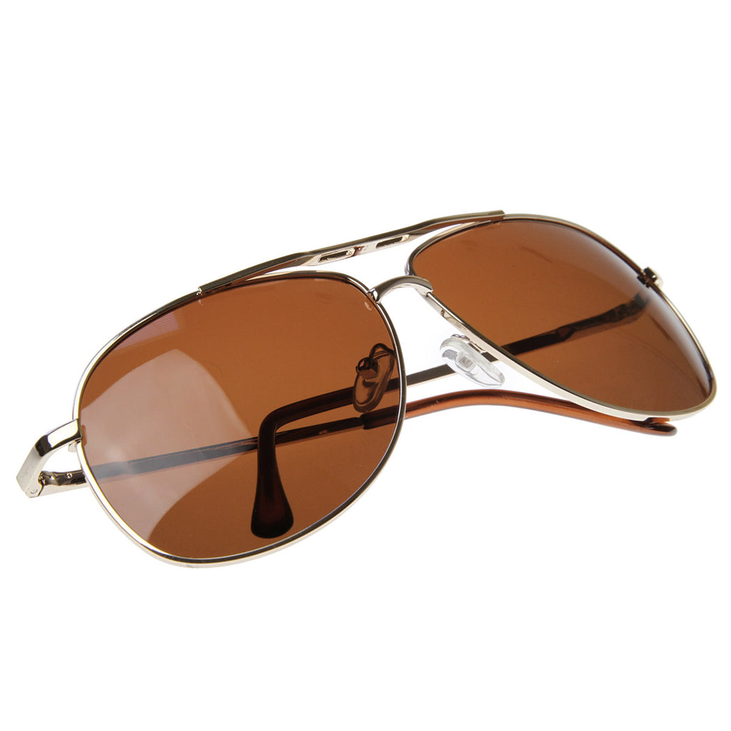 Metal Square Polarized Metal Aviator Sunglasses