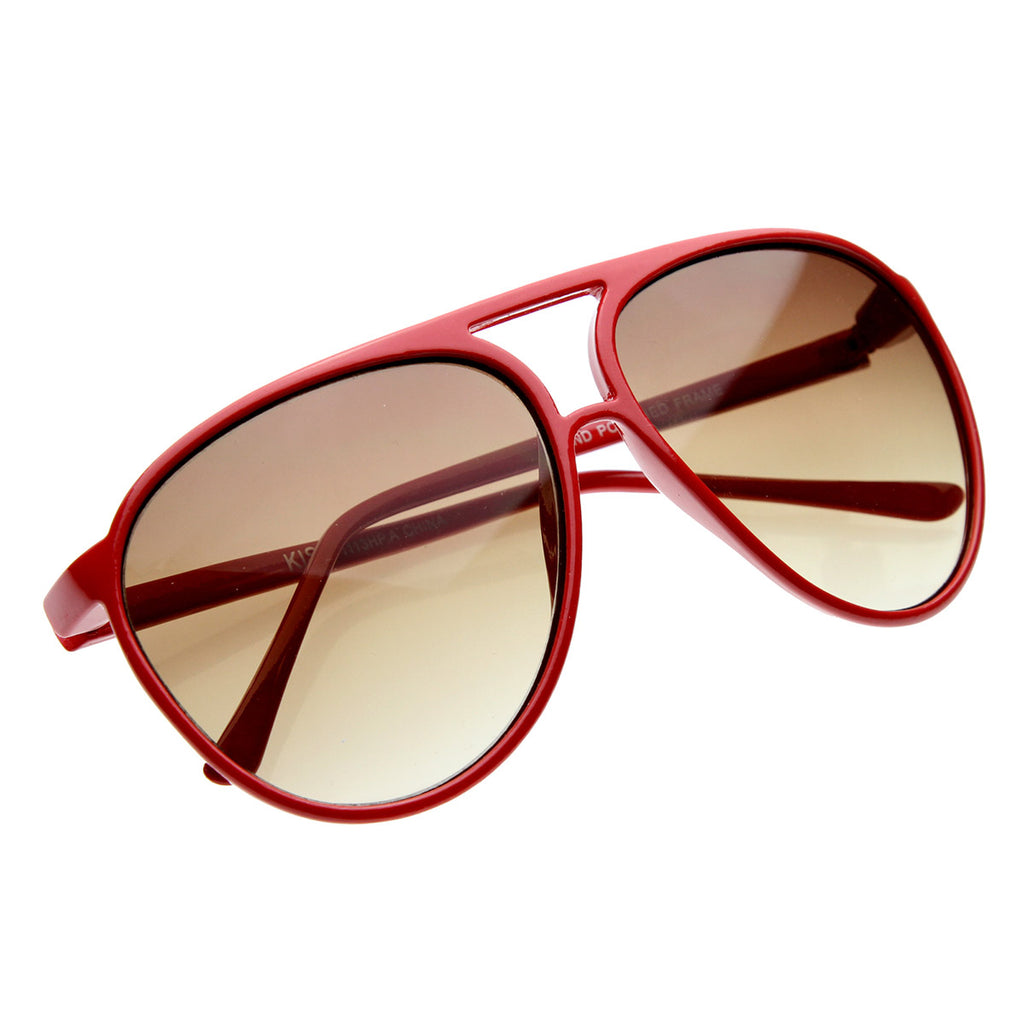 Large Classic Plastic Tear Drop Aviator Sunglasses