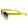 Retro Trendy New Frosted Neon Color Two Tone Classic Horn Rimmed Sunglasses