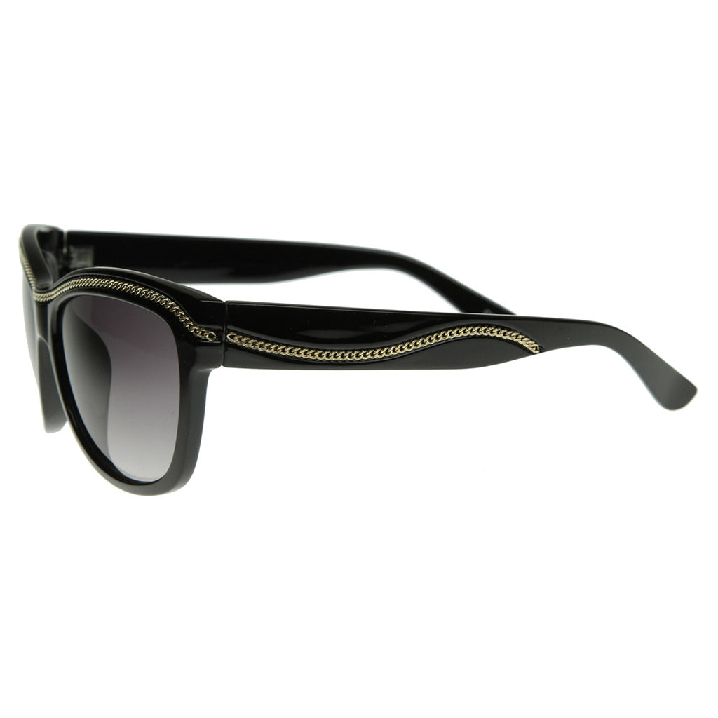Gafas de sol de cadena de eslabones de moda inspiradas en diseñadores para mujer