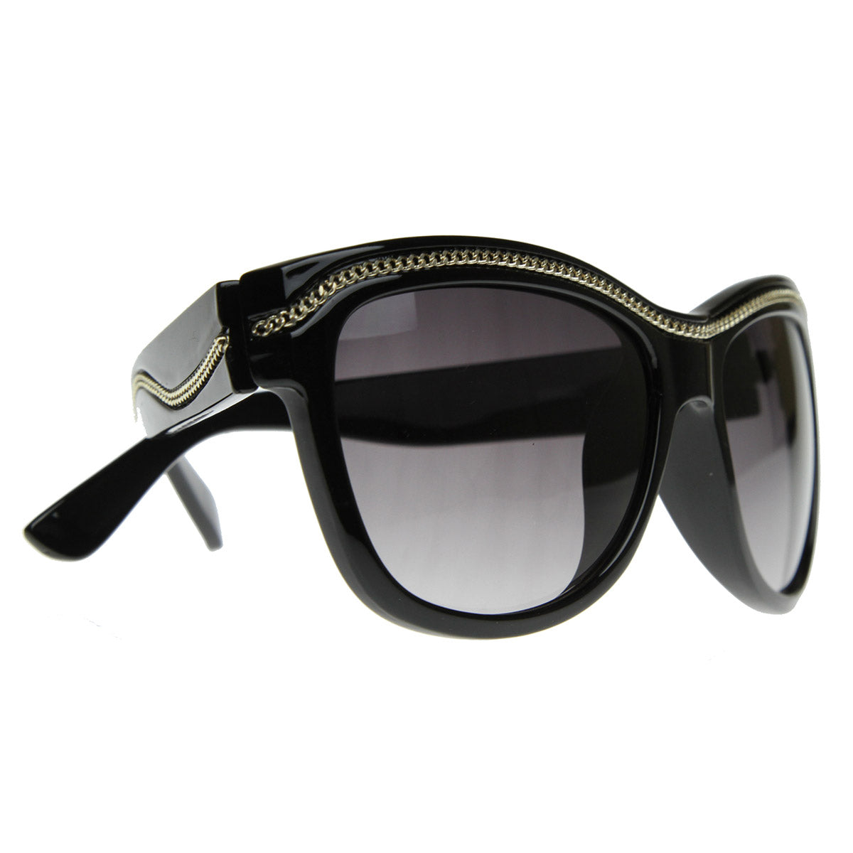 Gafas de sol de cadena de eslabones de moda inspiradas en diseñadores para mujer