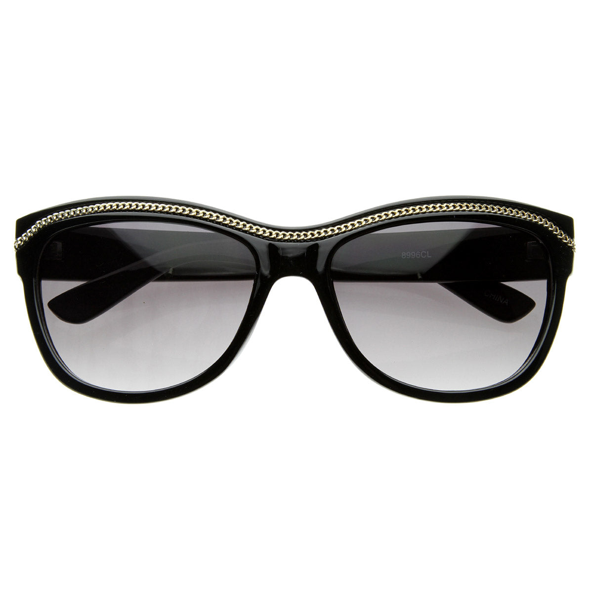 Gafas de sol de cadena de eslabones de moda inspiradas en diseñadores para mujer