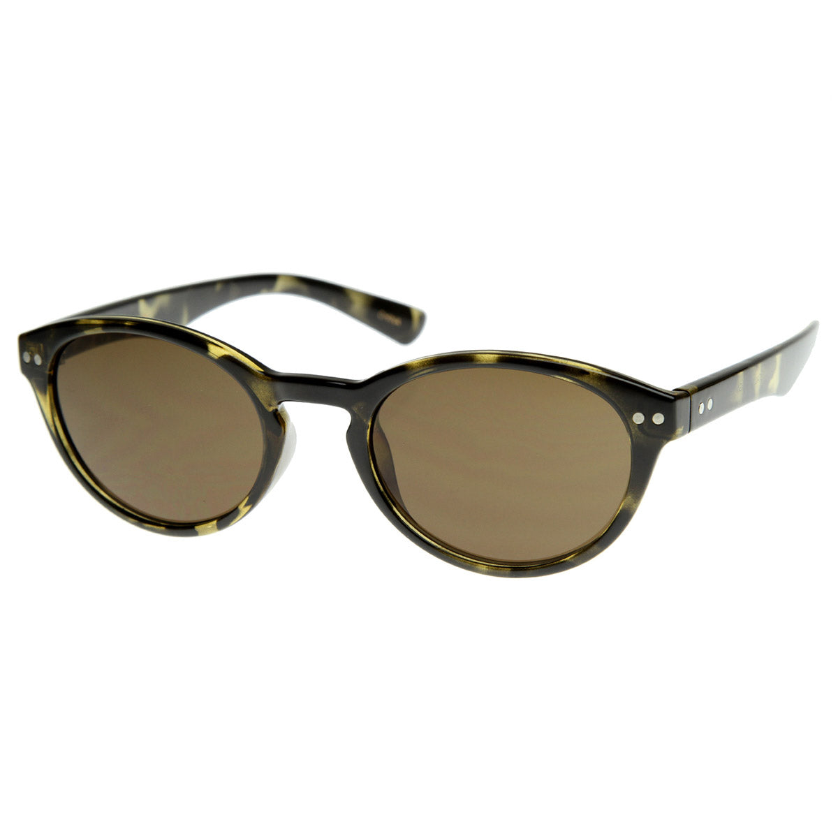 Premium Small P-3 Frame Key Hole Round Sunglasses