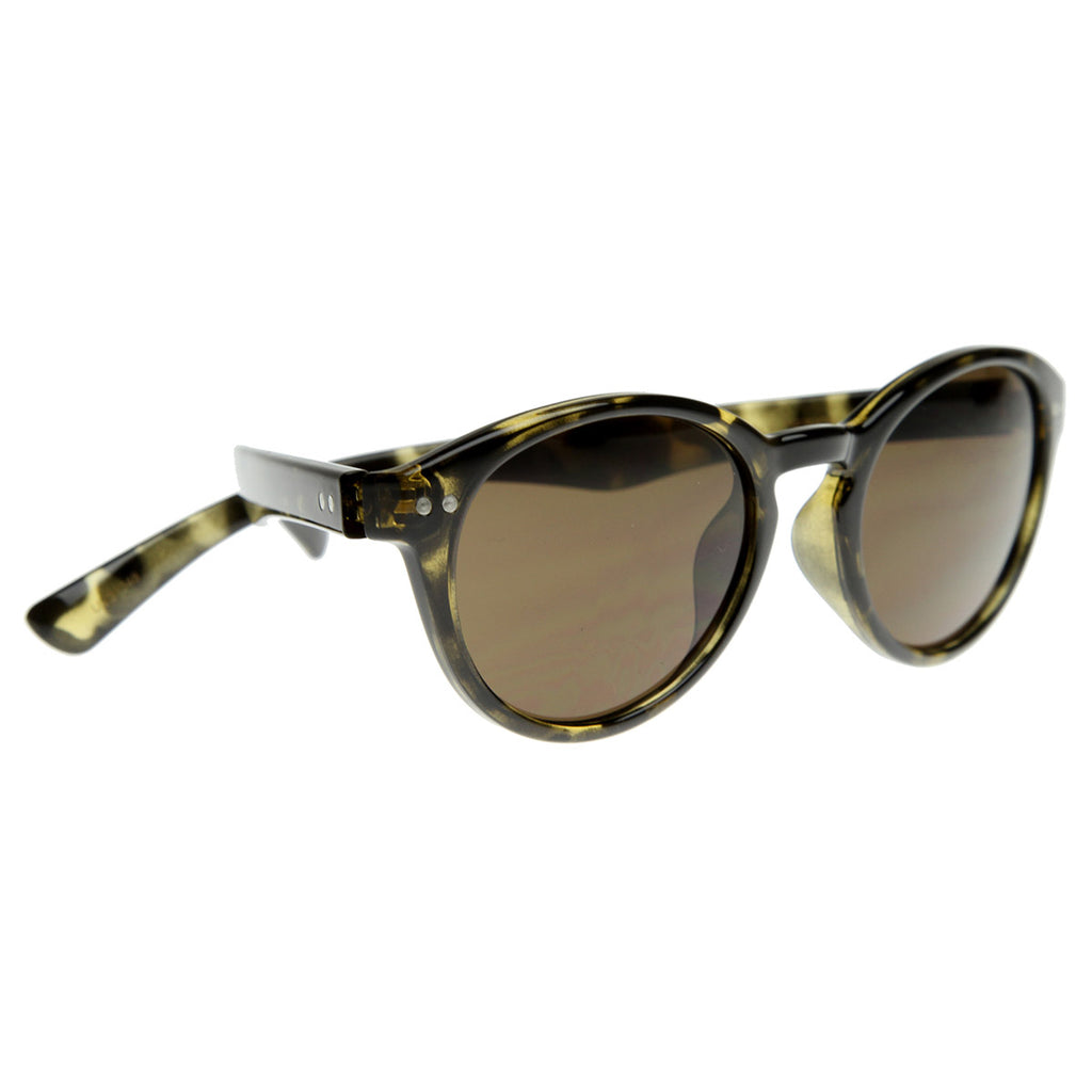 Premium Small P-3 Frame Key Hole Round Sunglasses