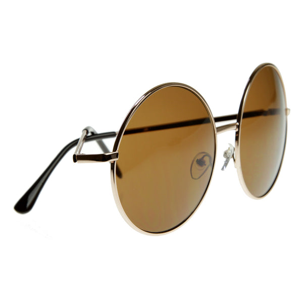 Super Large Oversized Metal Round Circle Sunglasses Sunglass La