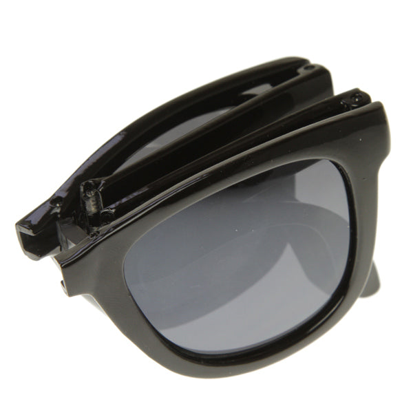 Limited Edition Folding Folding Compact Pocket Horn Rimmed Sunglasses 8377 + Pouch