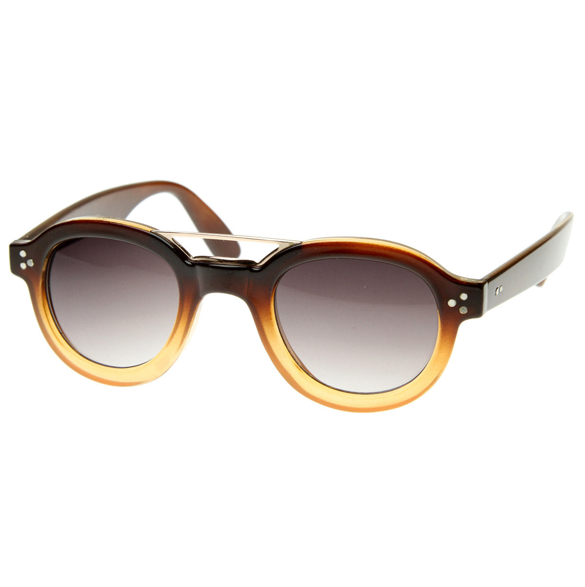 Vintage Inspired Round Horned Rim P-3 Sunglasses