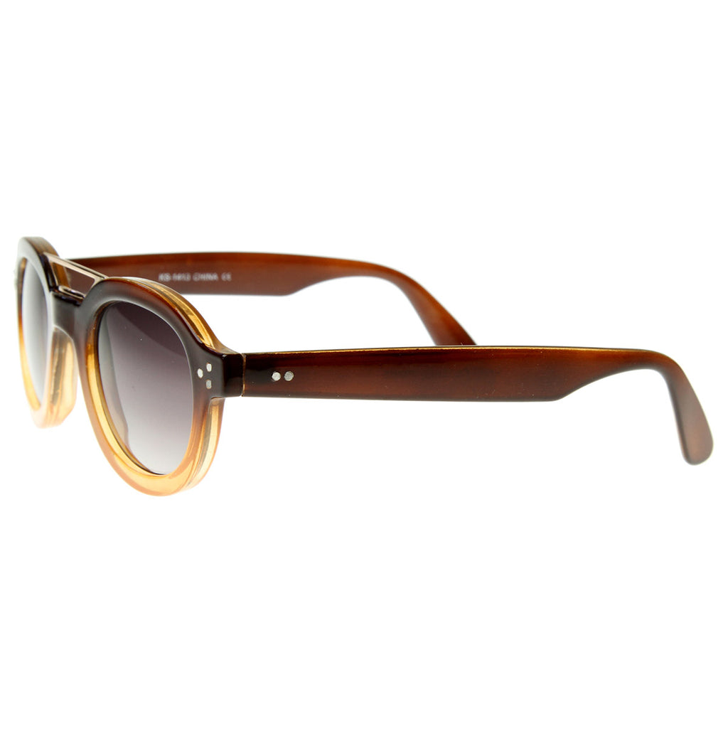 Vintage Inspired Round Horned Rim P-3 Sunglasses