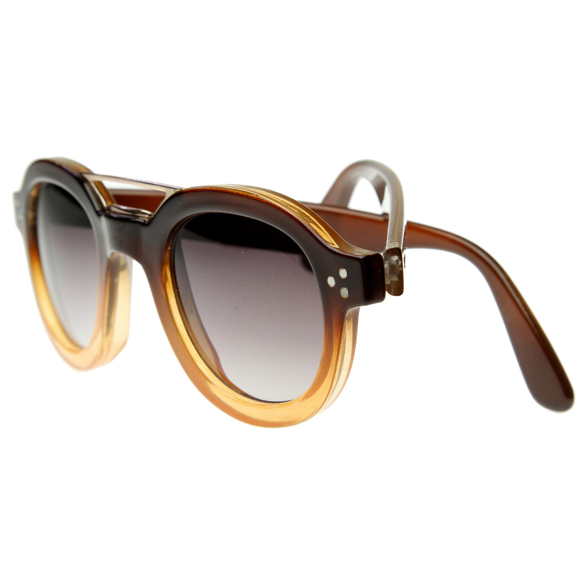 Vintage Inspired Round Horned Rim P-3 Sunglasses