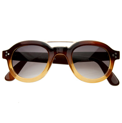 Vintage Inspired Round Horned Rim P-3 Sunglasses