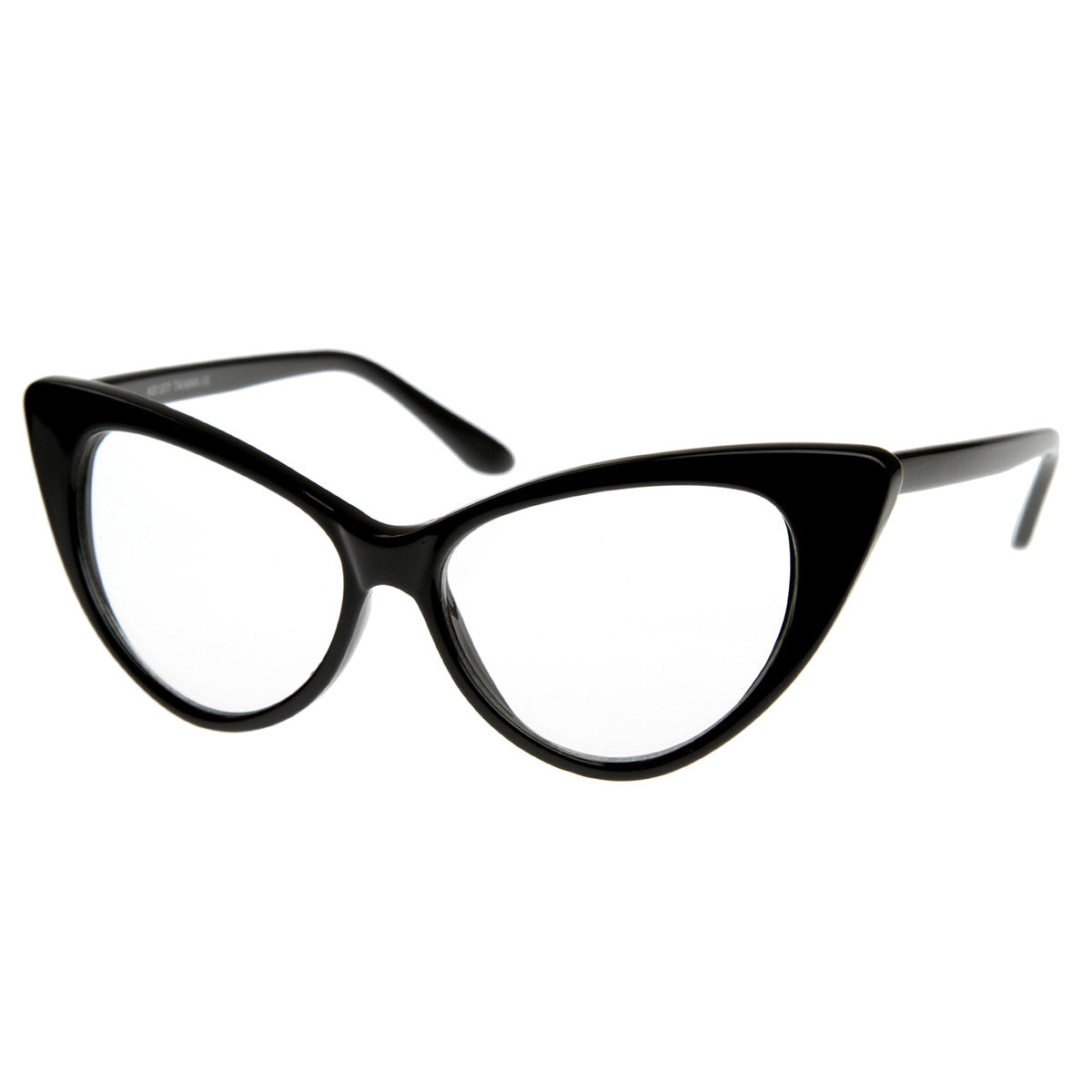 Super Cat Eye Glasses Vintage Inspired Mod Fashion Clear Lens Eyewear