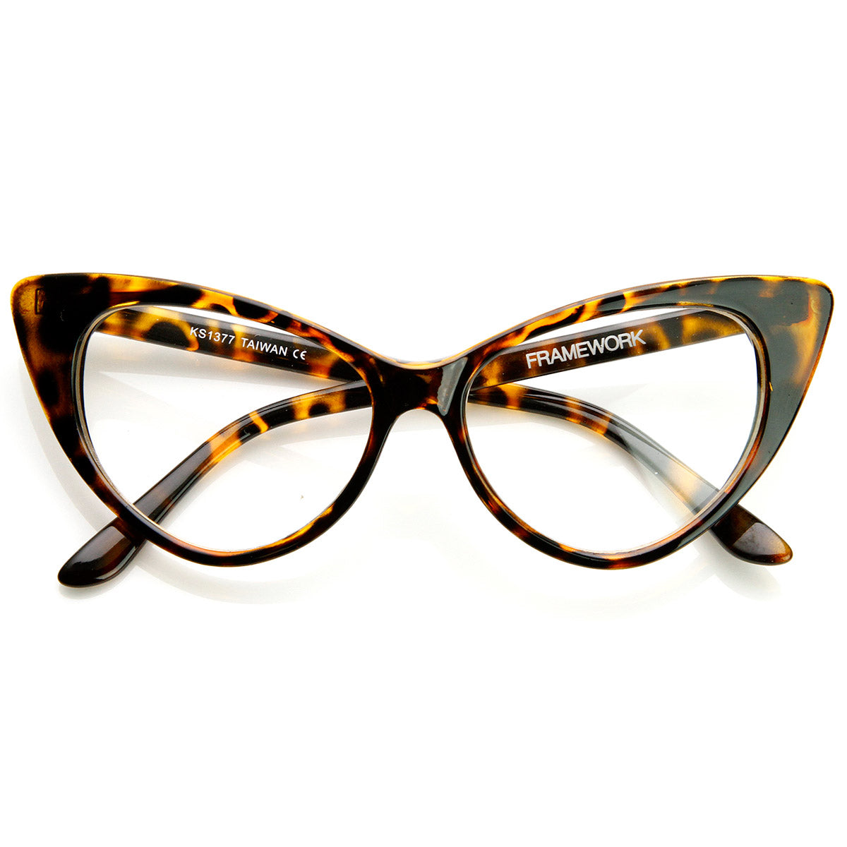 Super Cat Eye Glasses Vintage Inspired Mod Fashion Clear Lens Eyewear