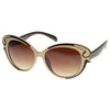 Designer Inspired Butterfly Frame Baroque Style Oversized Fashion Sunglasses