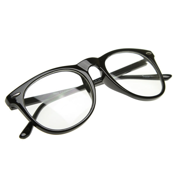 Oversized Large Fashion Clear Lens Round Glasses