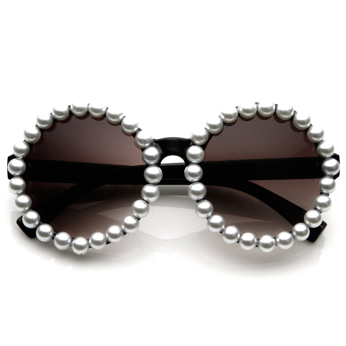 Pearl Round Sunglasses Women Small Frame Oval Vintage Sunglasses