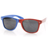 Half  & Half Color Combo Horn Rimmed Sunglasses Team Sports Fanatic Sunglasses