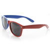 Half  & Half Color Combo Horn Rimmed Sunglasses Team Sports Fanatic Sunglasses