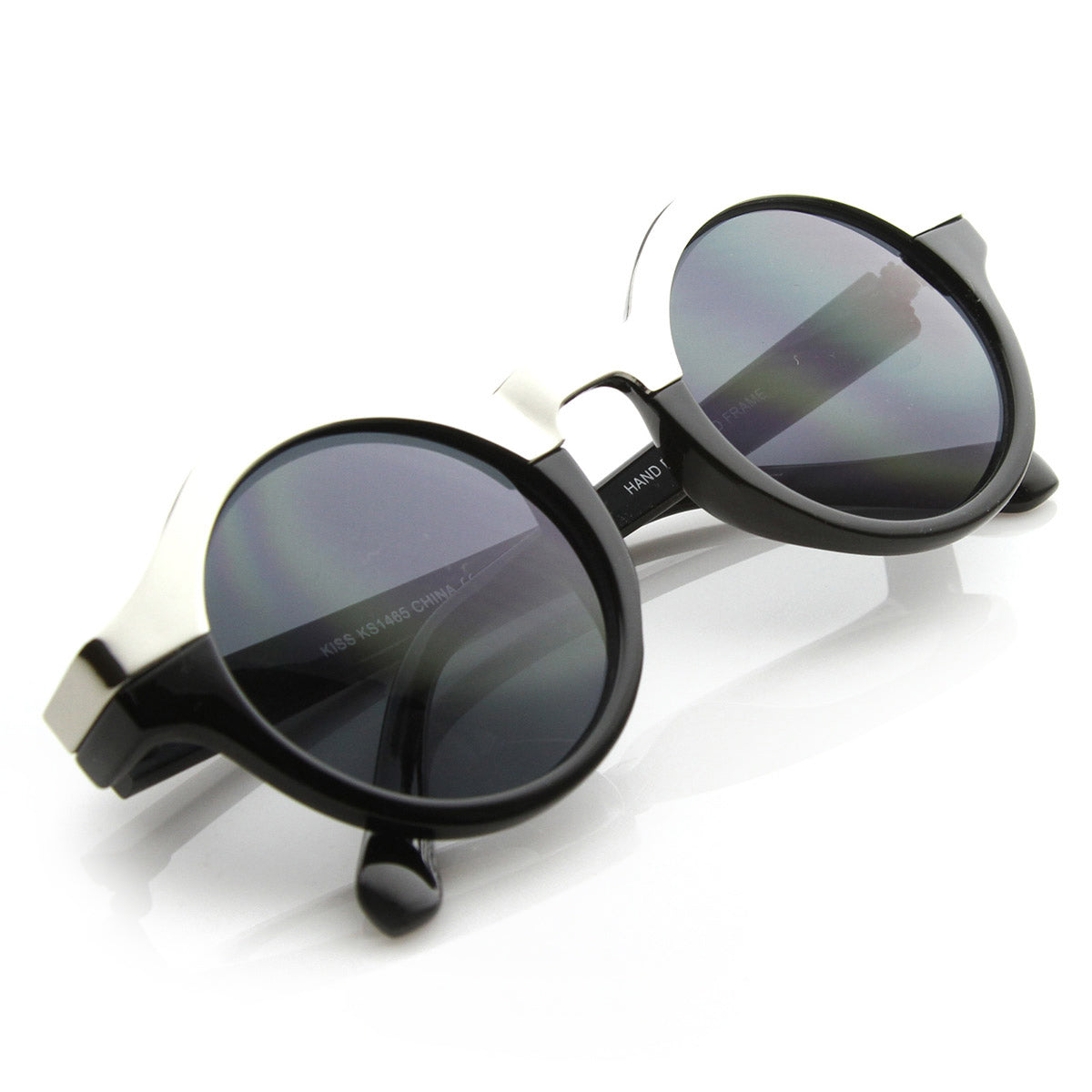 Vintage Inspired Retro Fashion Round Horned Circle Sunglasses
