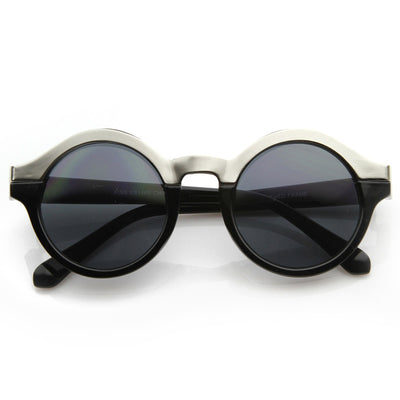 Vintage Inspired Retro Fashion Round Horned Circle Sunglasses
