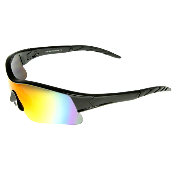 X Hunter Brand Semi Rimless Flash Mirror Lens Sports Sunglasses