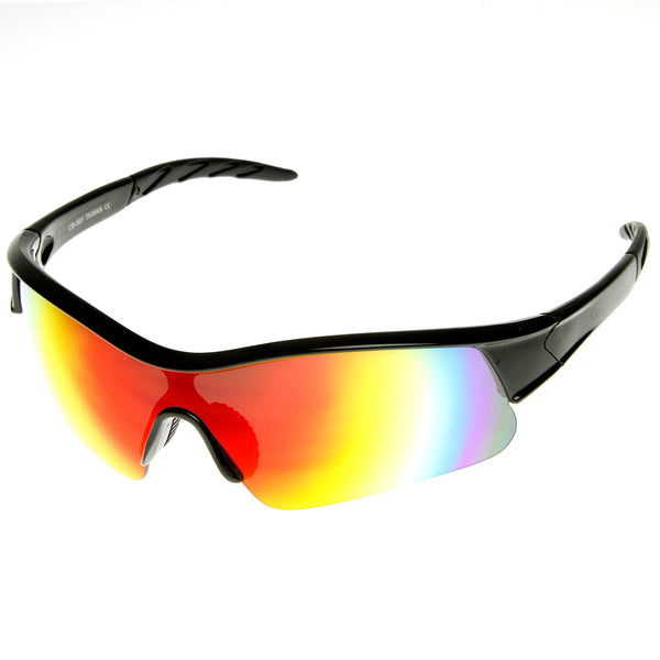 X Hunter Brand Semi Rimless Flash Mirror Lens Sports Sunglasses