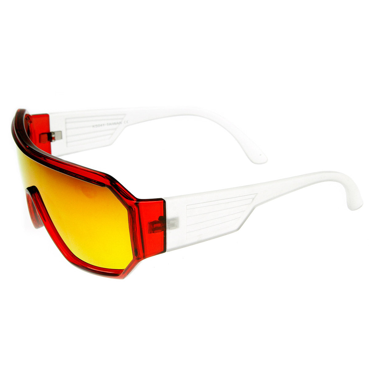 Action Sport Hexagon Flash Mirror Lens Shield Sunglasses