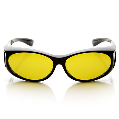 Polarized Overlap Cover Fit On Full Protection Anti-Glare Sunglasses 