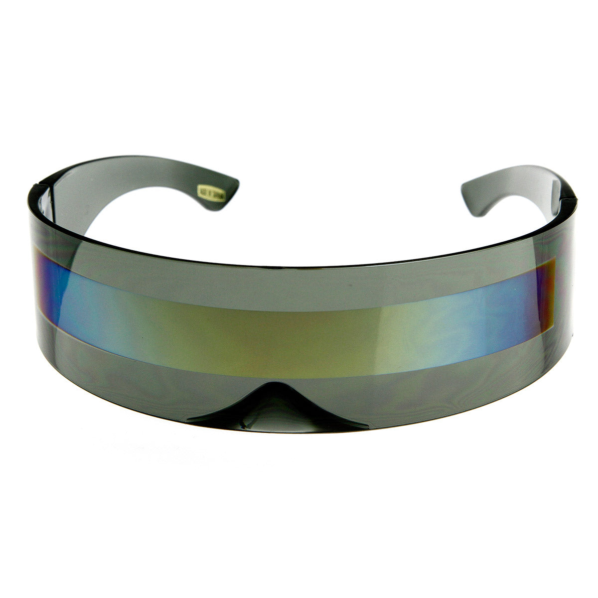 Retro Futuristic Cyclops Mirrored Lens Wrap Around Sunglasses 9125 - zeroUV