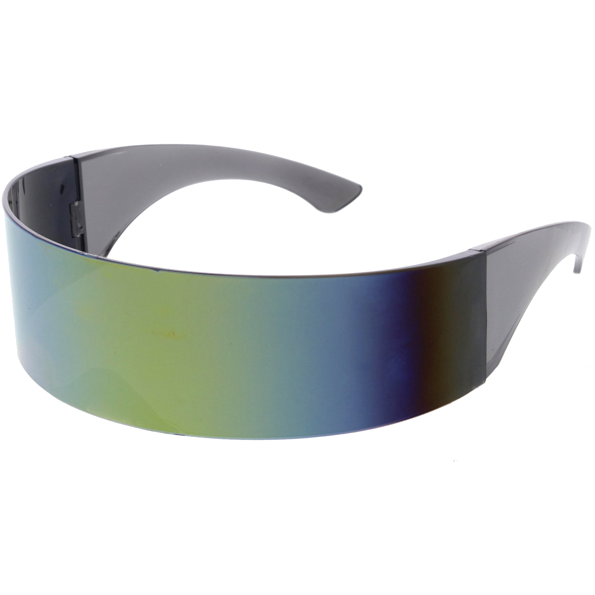 Futuristic Wrap Around Monoblock Shield Sunglasses