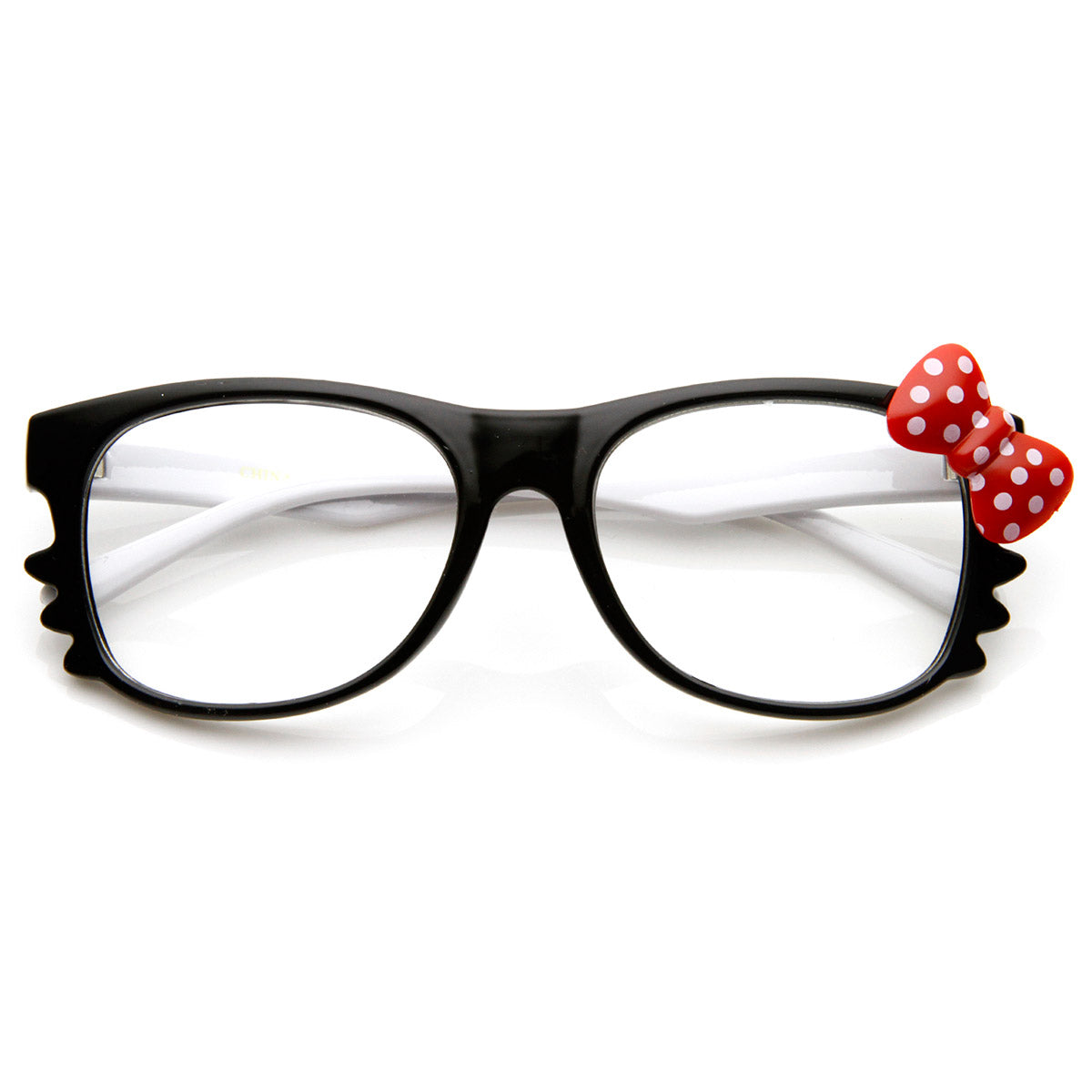 Black-White Red Bow